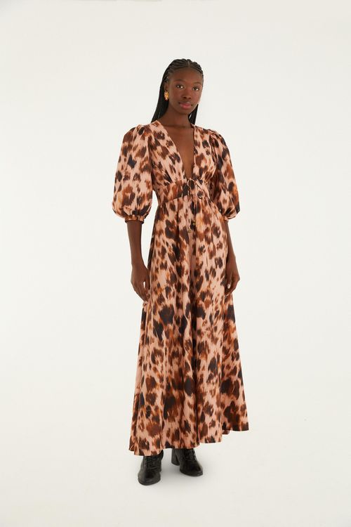 Vestido Longo Alca Onca Ikat