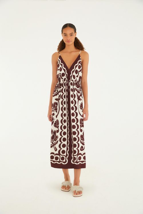 Vestido Longo Alca Floral Arabesque