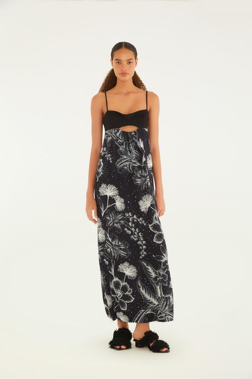 Vestido Longo Alca Ceu De Flor
