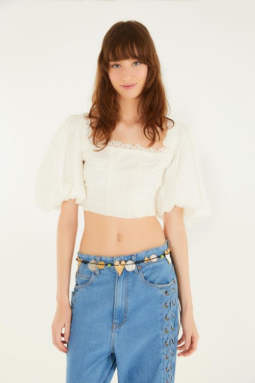 Blusa Artesanal Romántica