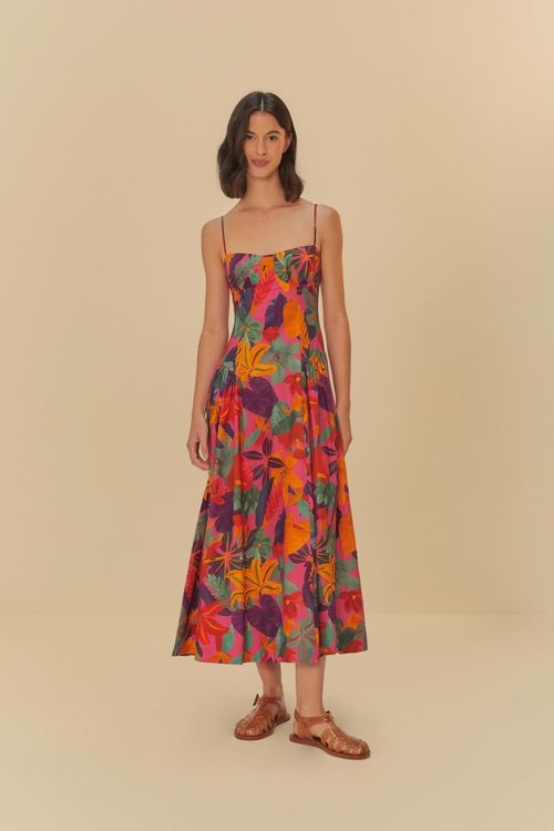 Vestido Cropped Floral Tropical
