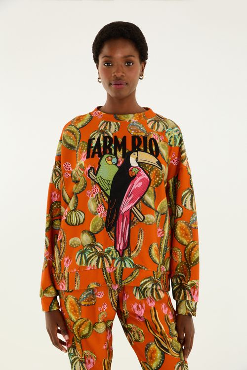 Sudadera Farm Rio Cactus