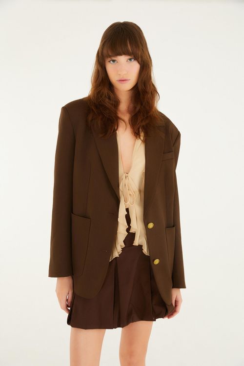 Blazer De Corte Sastre Liso