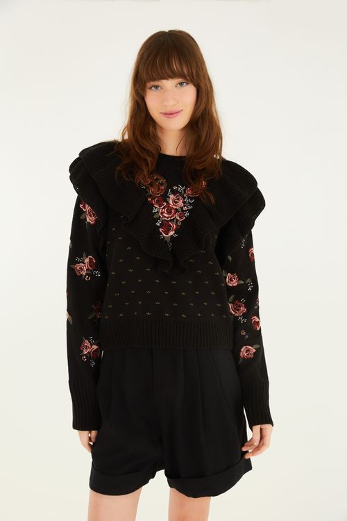 Pull Tricot Babado Rosalia