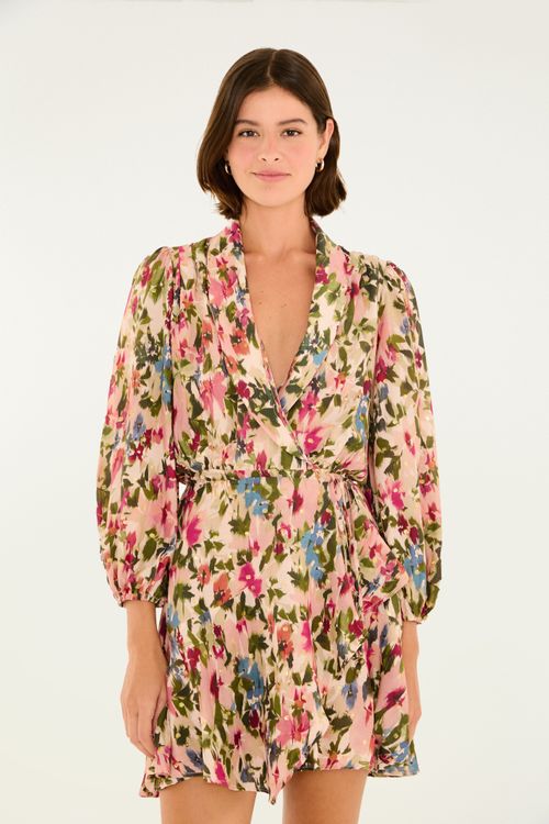 Vestido Curto Jardim Ikat