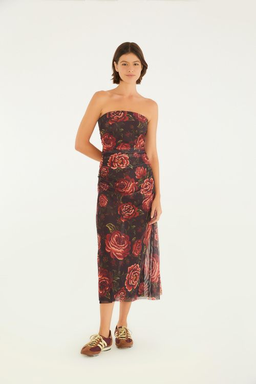 Vestido Tule Flor Rosalia