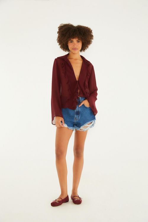 Short Jeans Curva Dobra Lateral