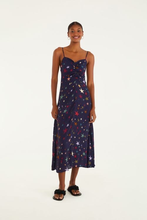 Vestido Alcinhas Noche Estrellada