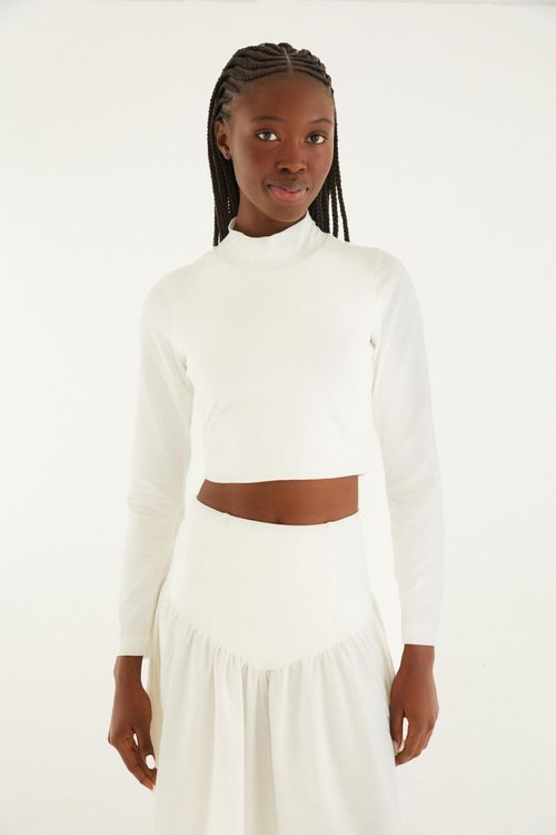 Blusa Cropped Cuello