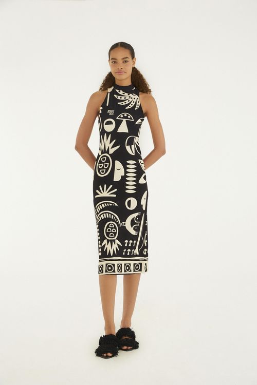 Vestido Midi  Lenco Tropicano