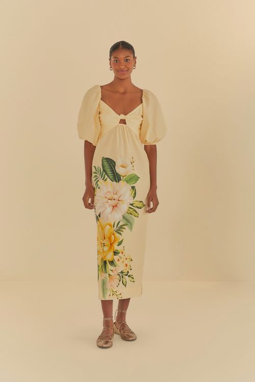 Vestido Cropped Floral Camille