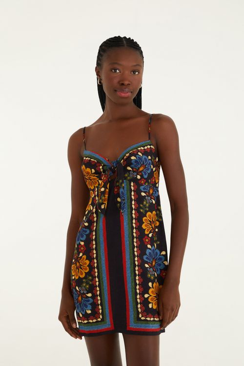 Vestido Curto Lenco Latina