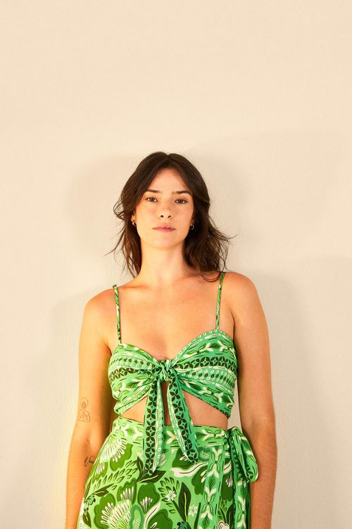 Top Estampado Floral Barrado