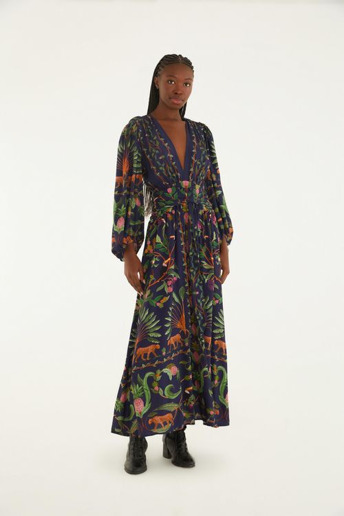 Vestido Longo Floresta Doce