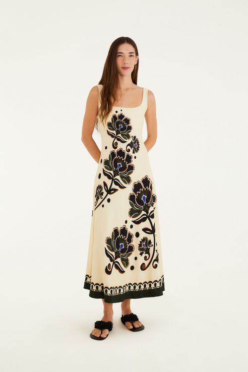 Vestido Languido Floral Arabasque