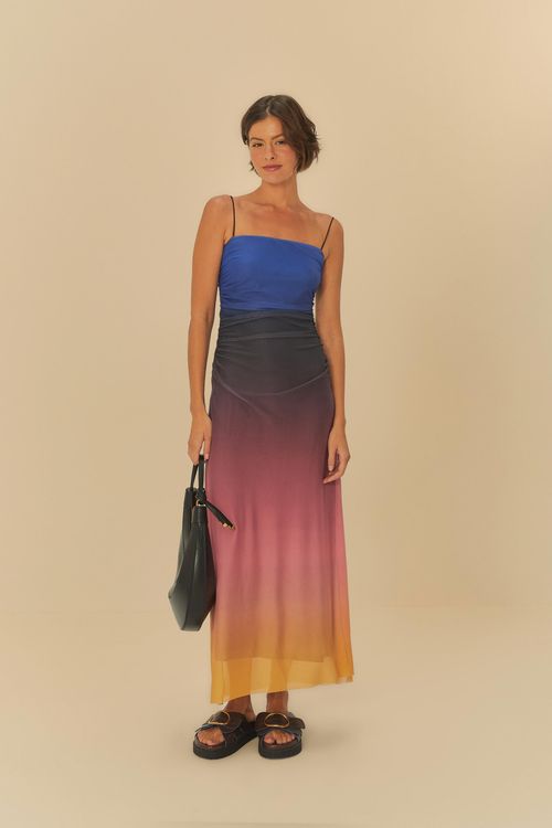 Vestido De Tul Degradado Latina