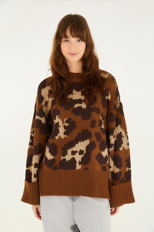 Suéter Tricot Selva Retro