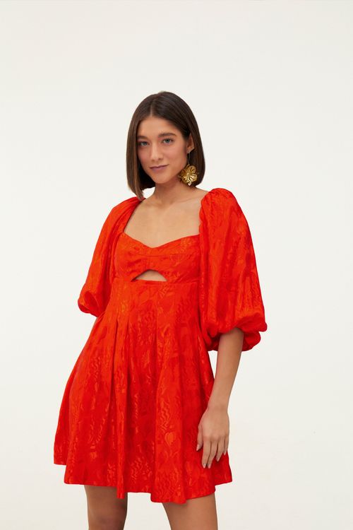 Vestido Corto Jacquard Concha Del Mar