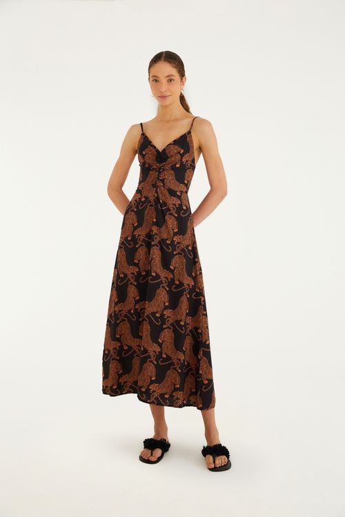 Vestido Longo Tigres