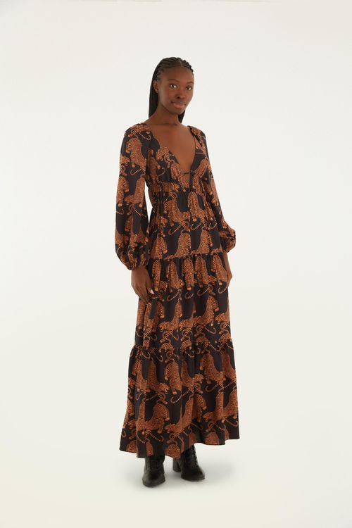 Vestido Largo Tigres