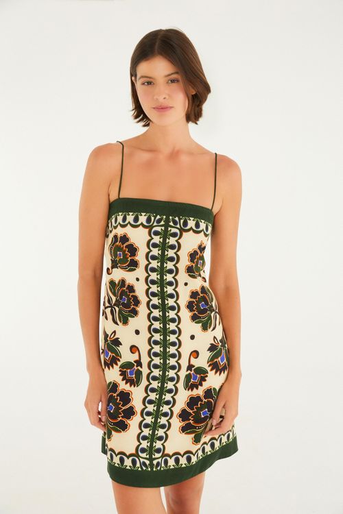 Vestido Curto Floral Arabesque