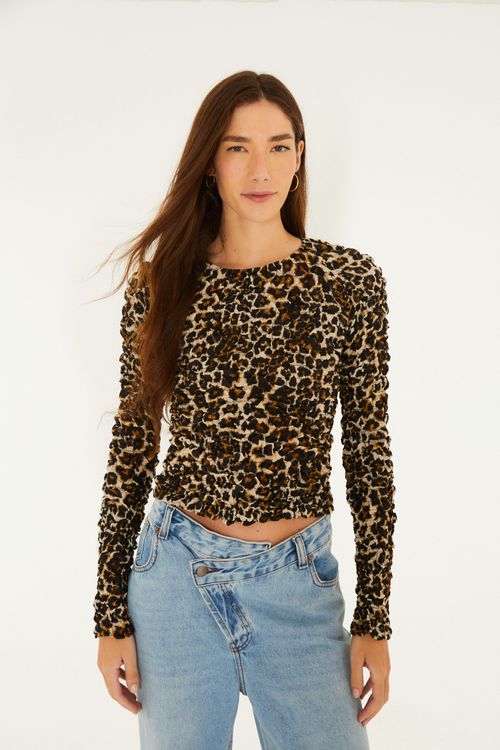 Blusa Lastex Montañas Coloridas