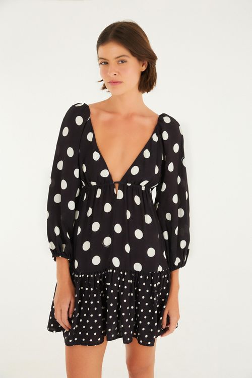 Vestido Curto Patch Poa