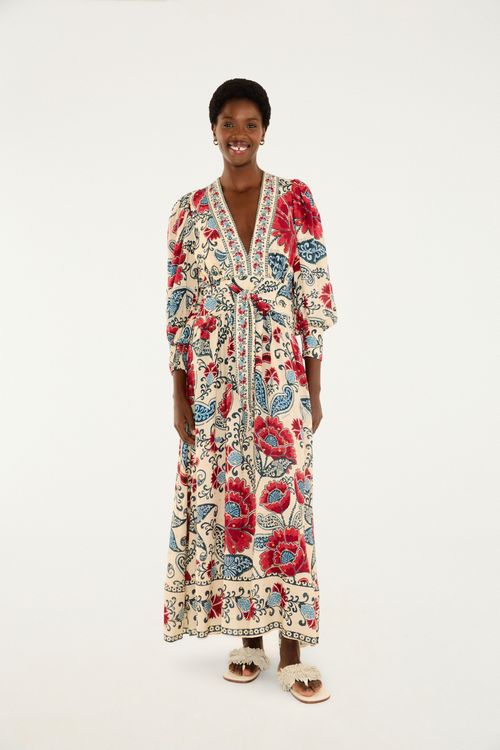 Vestido Longo Manga Francisca
