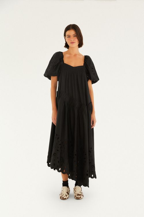 Vestido Bordado Richelieu Realeza