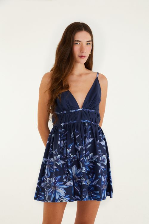 Vestido Curto Amplo Floral Tati
