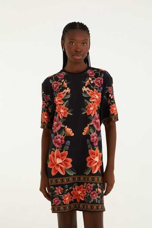 Vestido Tshirt Basico Floral Belle