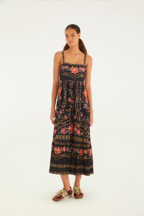 Vestido Midi Floral Belle