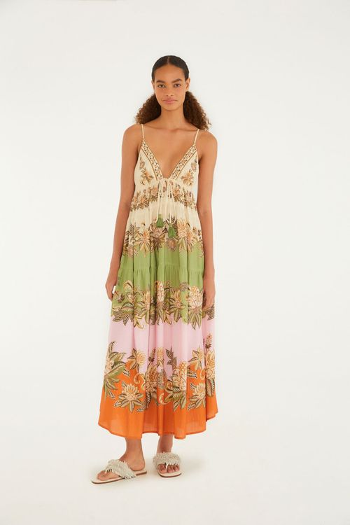 Vestido Largo Floral Delhi