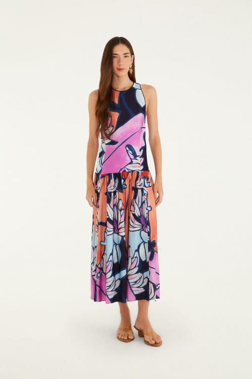 Vestido Longo Banana Flora
