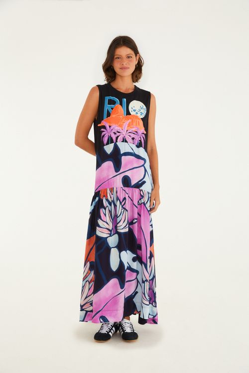 Vestido Cropped Regata Rio Vertical