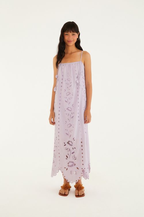 Vestido Bordado Artesanal Flores