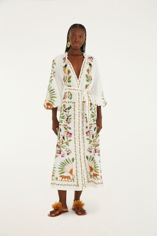 Vestido Manga Longa Floresta Doce