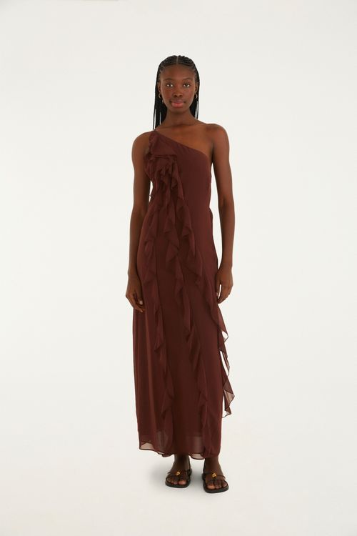 Vestido Longo Babados