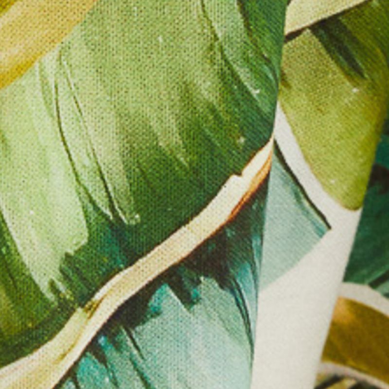 Primer plano de la textura del tejido estampado con tema tropical.