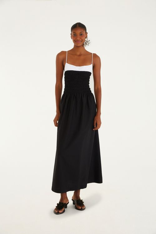 Vestido Bicolor Lastex