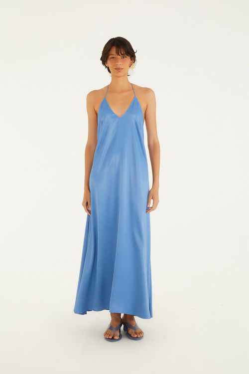 Vestido Decote Cetim