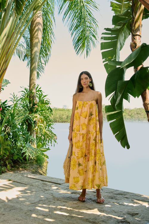 Vestido Longo Banana Prata
