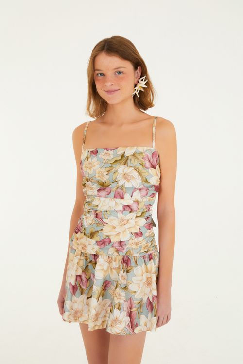 Vestido Corto Sin Tirantes Serena