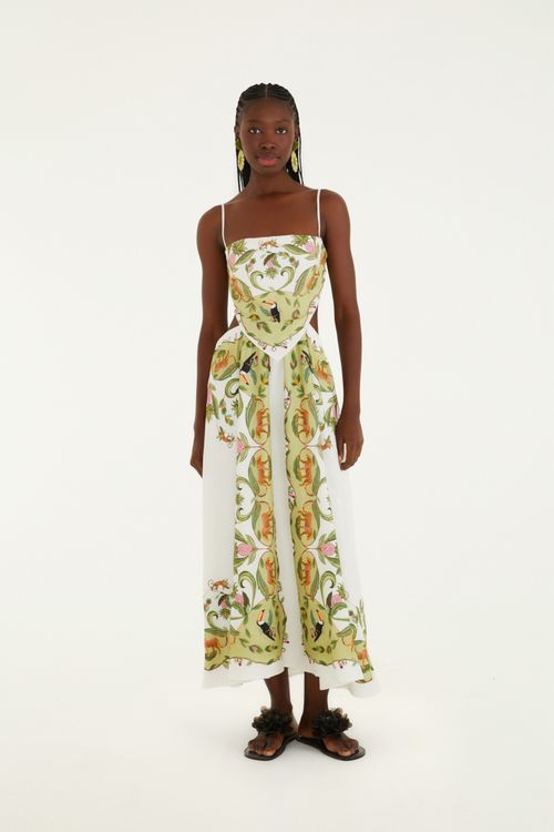 Vestido Lenço Floresta Doce