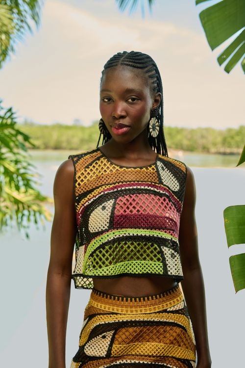 Blusa Crochet Arvore De Tucano Imp