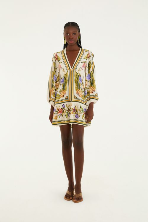 Vestido Curto Lenco Tropical