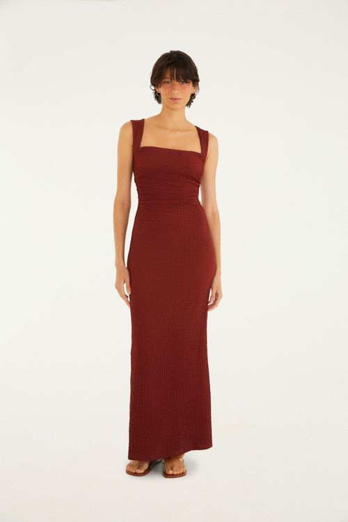 Vestido Midi Alca Torcida