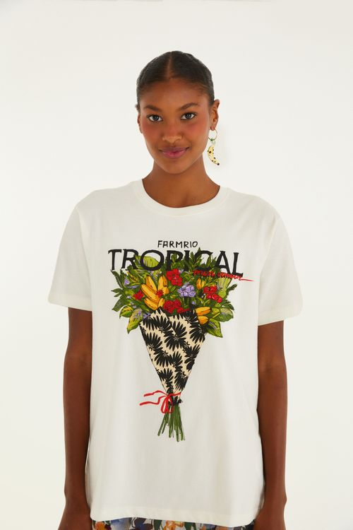 Tshirt Fit Bouquet Tropical