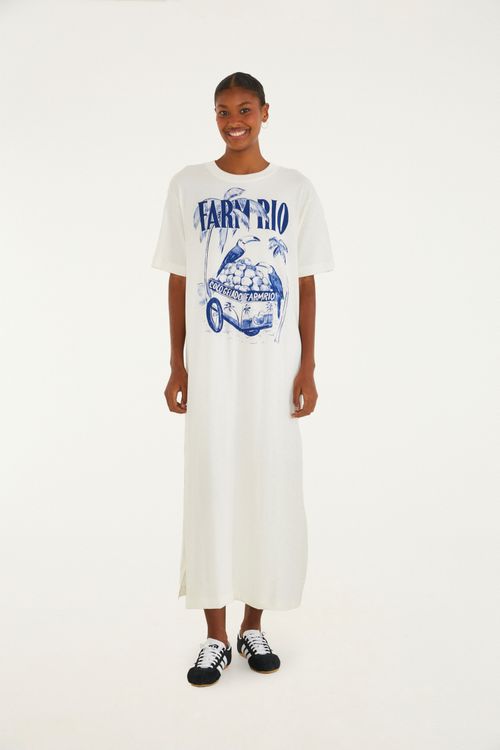 Vestido Cropped Coco Gelado Azul