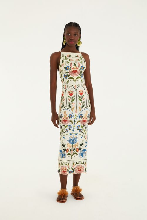Vestido Alca Jardim Beleza
